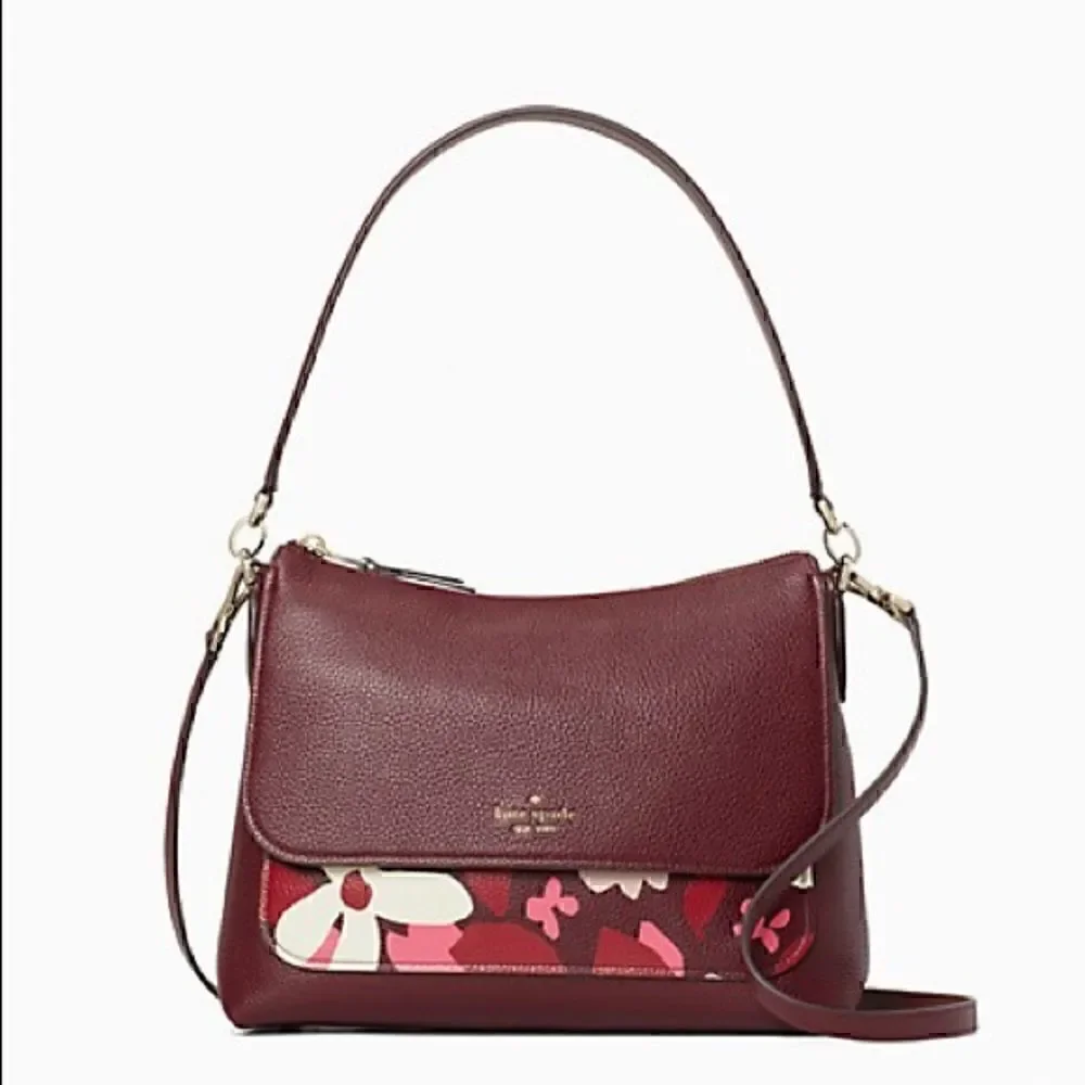 KATE SPADE melody forest floral flap shoulder bag